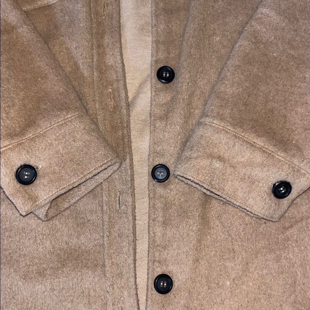 Thread & Supply Beige Collared Shacket - image 3